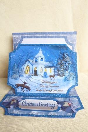 Christmas Scene Easel Card & Envelope Kit by Rosina Walker