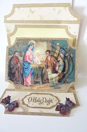 Holy Night Christmas Easel Card Kit with Envelope by Rosina Walker