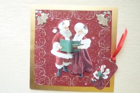 Mr & Mrs Claus with Decoupage & Tag by Rosina Walker