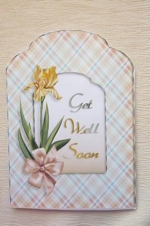 Lily Get Well Soon Scalloped Top Quick Card by Rosina Walker