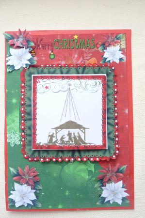 Nativity Poinsettias by Rosina Walker