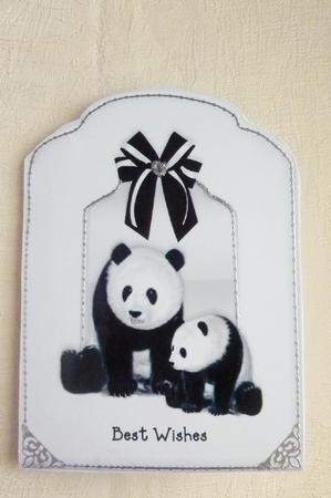 Panda Scalloped Top Quick Cards by Rosina Walker