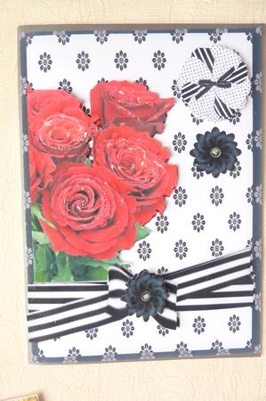 Modern Design Black and White Androses by Rosina Walker