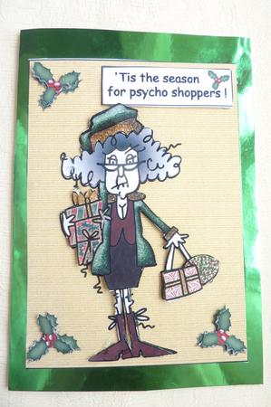 Psycho Stella Christmas 5x7 by Rosina Walker