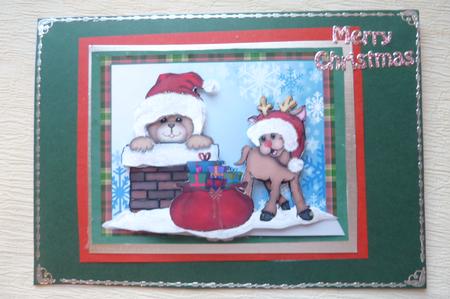 Teddy Santa and Rudolf Deliver the Presents by Rosina Walker
