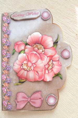 Pretty Posy A4 Scallop Card Front by Rosina Walker