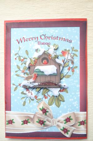 Christmas Birdhouse Quick Card by Rosina Walker