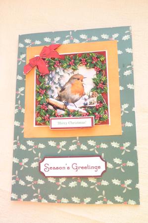 Robin Redbreast & Christmas Holly Decoupage Card Sheet 3 by Rosina Walker