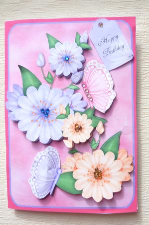 A Floral Birthday Quick Card with Decoupage by Rosina Walker