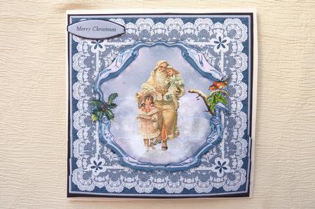 Vintage Santa Stacker Card by Rosina Walker