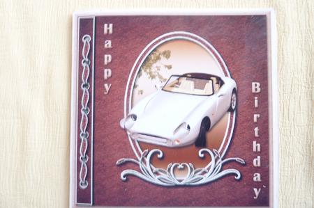 Two Male Card Fronts/toppers Ship and Car by Rosina Walker