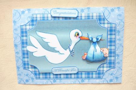 Baby Boy Quick Card by Rosina Walker