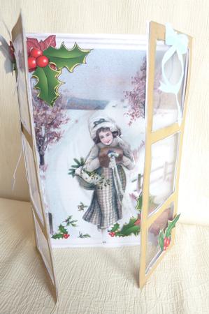 Through My Window Vintage Lady Christmas by Rosina Walker