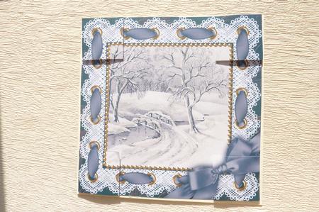 Winter Etching 8inch Picture Sheet by Rosina Walker