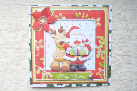 Santa & Reindeer Christmas Cheer for Son or Daughter by Rosina Walker
