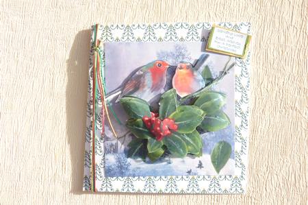 Robins and Holly Berries by Rosina Walker