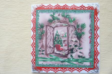Christmas Scene Through the Window by Rosina Walker