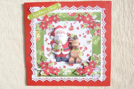 Santa and Rudolph by Rosina Walker