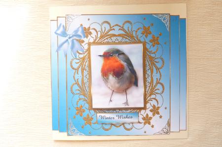 Robin Wishes Merry Christmas by Rosina Walker
