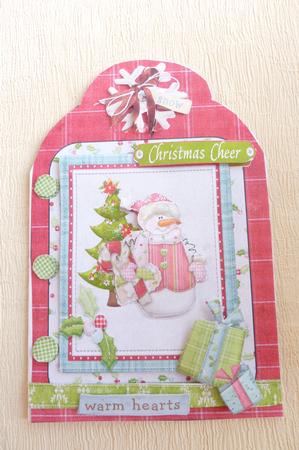 Pink Snowman Christmas Cheer by Rosina Walker