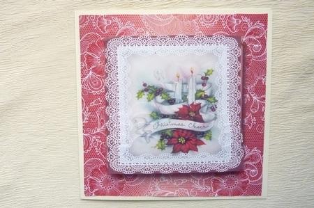 Christmas Cheer, Candles and Poinsettia by Rosina Walker