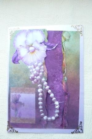 Bejewelled Iris with Tags by Rosina Walker