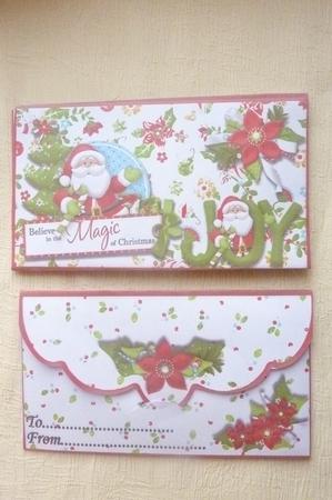 Santa Joy Belive in the Magic Christmas Money Wallet by Rosina Walker