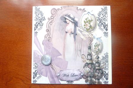 Vintage Lady Collage Purple Beauty by Rosina Walker