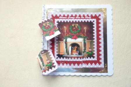 Christmas Room Lace Frame by Rosina Walker
