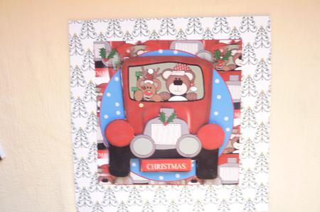 Vintage Santa Car Bears by Rosina Walker