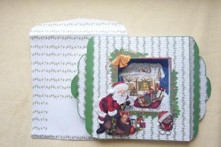 'santa's Arrival' Diorama Card Kit by Rosina Walker