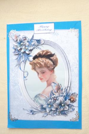 Portrait of a Vintage Lady with Winter Flowers by Rosina Walker