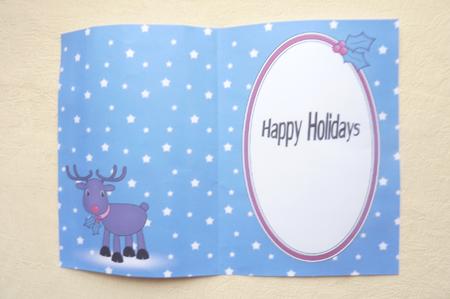 Rudolf the Red Nose Reindeer Insert Happy Holidays by Rosina Walker