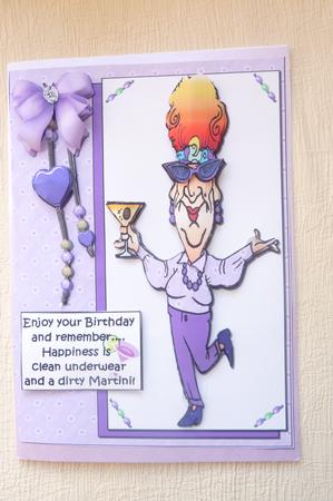 Edna Knows What Happiness is Decoupage by Rosina Walker