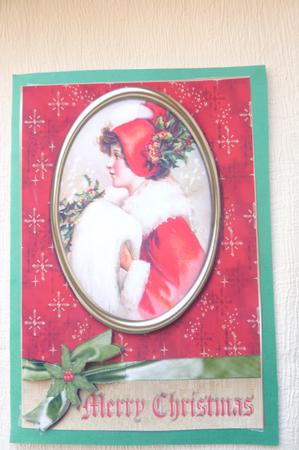 Selection of Four Vintage Christmas Medallion Toppers by Rosina Walker