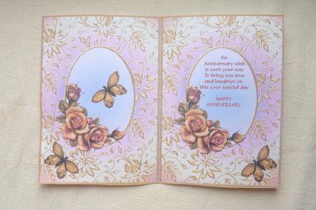 Golden Petals and Wings Anniversary Insert by Rosina Walker