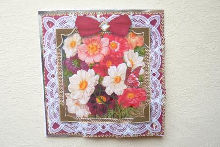 Lace Dahlia Bunch 5in One Corner Stacker by Rosina Walker