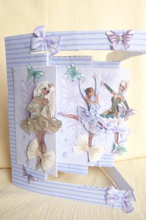 Super W Fold Ballerina Card Quick and Easy to Make by Rosina Walker