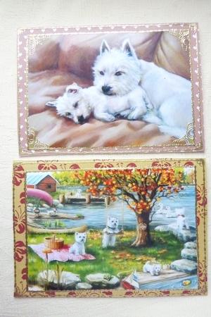 Westies at Play, Westies Sleeping Toppers by Rosina Walker