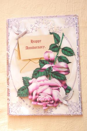 Pink Rose with Envelope and Doves A4 by Rosina Walker