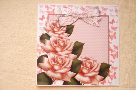 Rose and Butterfly Birthday Card by Rosina Walker