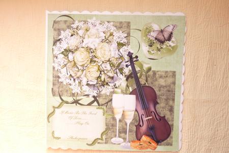 If Music Be the Food of Love 8x8 Topper by Rosina Walker