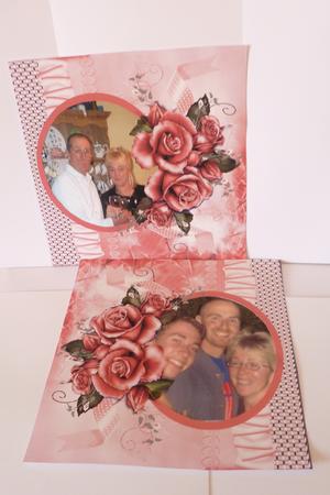 Bronze Pink Roses Quick Scrapbook Pages by Rosina Walker
