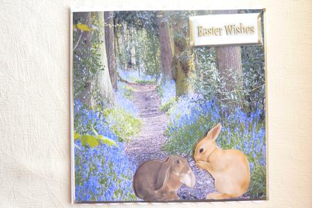Easter Bunnies Amongst the Bluebells by Rosina Walker