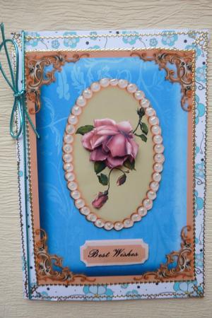 Pearly Rose Card Front by Rosina Walker