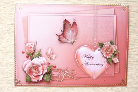 Valentine Hearts and Roses Card Front with Step by Step by Rosina Walker