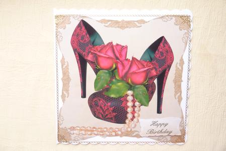 Roses, Shoes and Bling 8x8 Topper by Rosina Walker