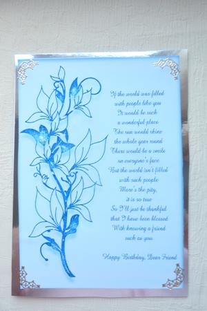 Friend Poem Keepsake Card by Rosina Walker