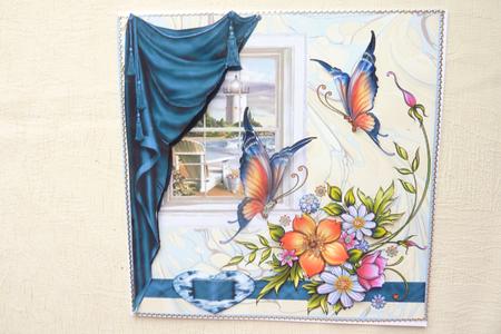 A View of the Sea 8x8 Topper by Rosina Walker