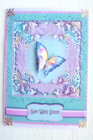 Beautiful Butterfly Framed Card Front by Rosina Walker